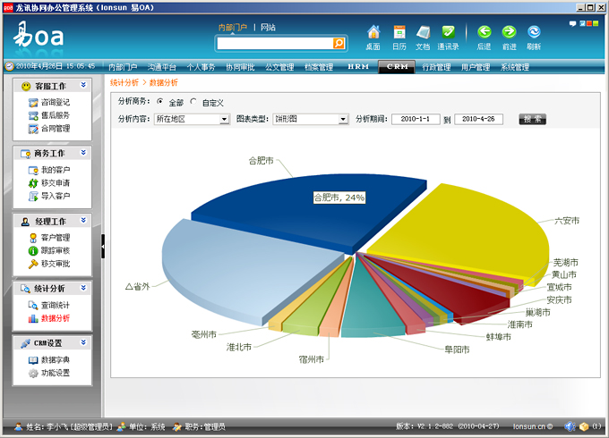 运城crm客户关系管理统计分析